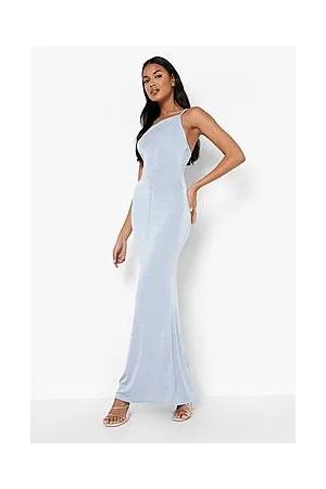 Boohoo Textured Slinky One Shoulder Bridesmaid Dress
