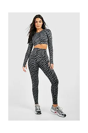 Boohoo Zebra Contouring Seamless Active Legging