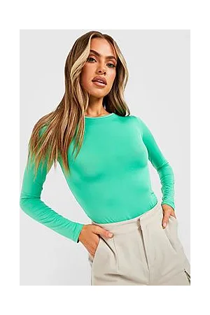 Boohoo Long Sleeve Slinky Bodysuit