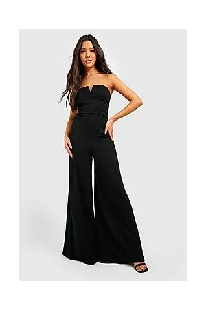 Boohoo Bandeau Extreme Wide Leg Jumpsuit
