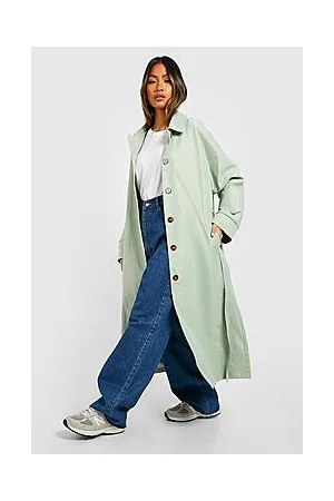 Boohoo Button Through Belted Trench