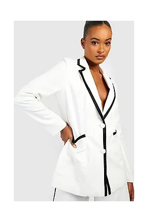 Boohoo Tall Contrast Piping Blazer
