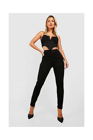 Boohoo Pull On Butt Shaper Denim Jegging
