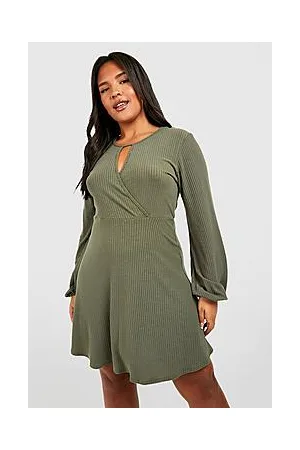 Boohoo Plus Cut Out Skater Dress