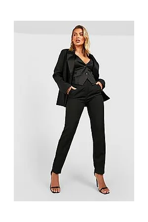 Boohoo Tailored Slim Fit Tuxedo Trousers