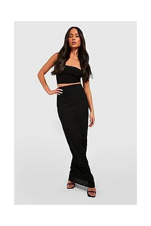 Boohoo Petite Textured Ripple Maxi Skirt
