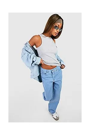 Boohoo Basic Mid Rise Boyfriend Fit Jeans