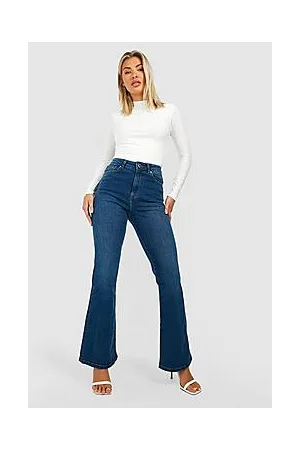 Boohoo High Waisted Full Length Flared Jeans