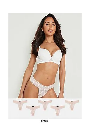 Boohoo 5 Pack Lace Bandeau Thong