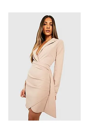 Boohoo Wrap Detail Fitted Blazer Dress