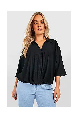 Boohoo Plus Textured Collared Shirt