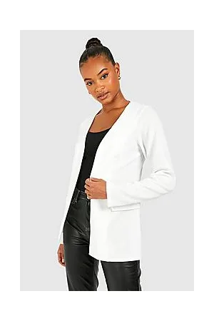 Boohoo Tall Basic Jersey Collarless Fitted Blazer