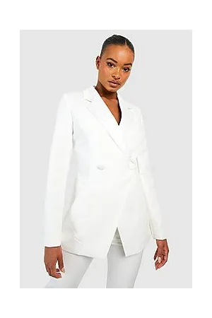 Boohoo Tall Satin Collar Fitted Tuxedo Blazer