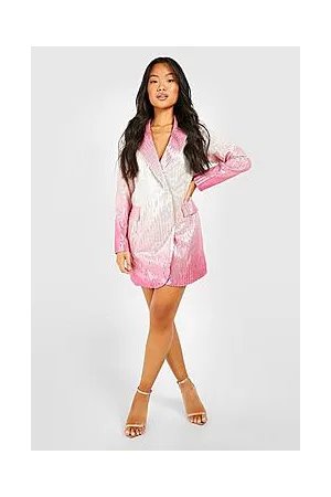 Boohoo Petite Ombre Sequin Blazer Dress