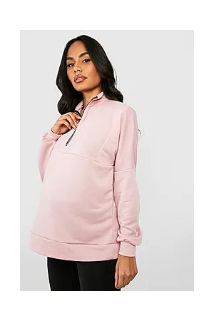 Boohoo Maternity Half Zip Sweatshirt