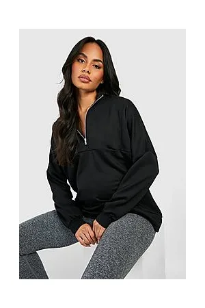 Boohoo Maternity Half Zip Sweatshirt