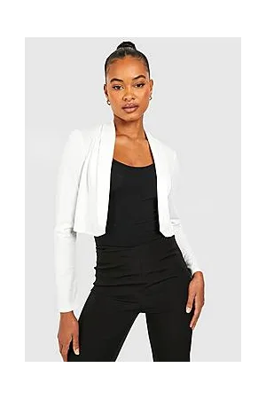 Boohoo Tall Basic Jersey Lapel Cropped Blazer