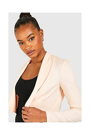 Boohoo Tall Basic Jersey Lapel Cropped Blazer