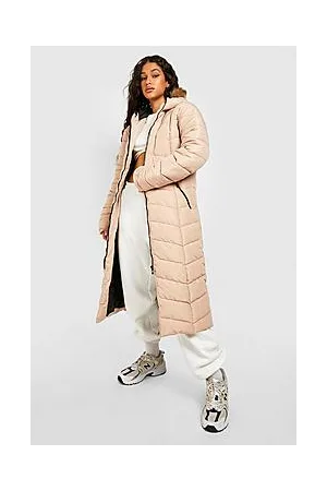 Boohoo Longline Faux Fur Trim Parka
