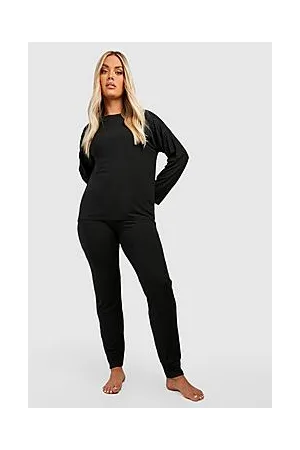 Boohoo Plus Soft Rib Lounge Set