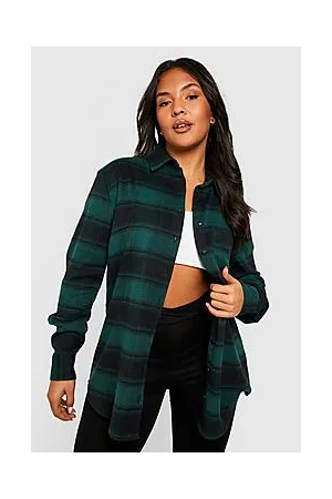 Boohoo Plus Oversized Checked Shirt