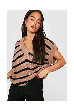 Boohoo Petite Knit Striped Vest