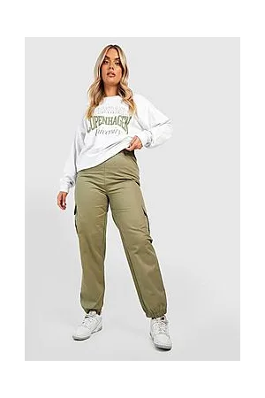 Boohoo Plus High Waisted Cargo Pocket Joggers