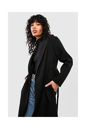 Boohoo Belted Tailored Wool Look Coat