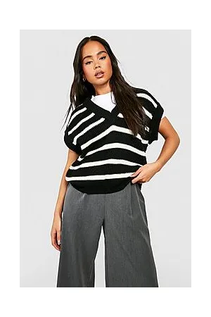 Boohoo Petite Knit Striped Vest