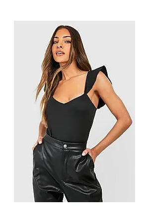 Boohoo Scuba Cap Sleeve Bodysuit