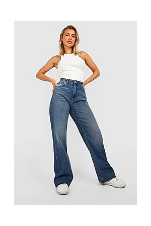 Boohoo High Waisted Wide Fit Jeans