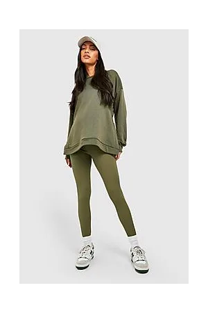 Boohoo Maternity Side Split Sweatshirt & Legging Set