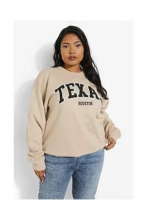 Boohoo Plus Texas Slogan Oversized Sweatshirt