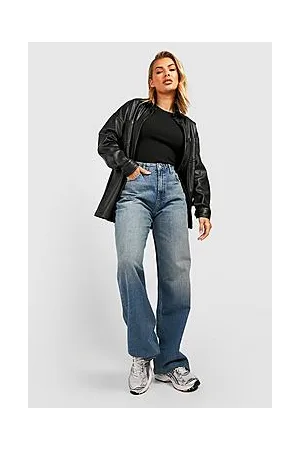 Boohoo High Waisted Wide Fit Jeans