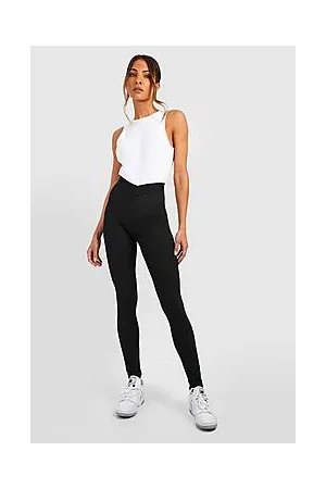 Boohoo V Waistband Brushed Marl Knit Leggings