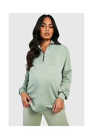 Boohoo Maternity Half Zip Sweatshirt