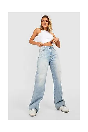 Boohoo High Waisted Wide Fit Jeans