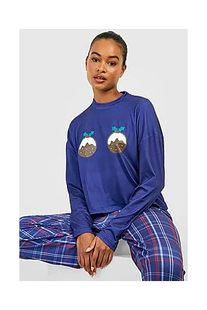Boohoo Tall Christmas Pudding Long Sleeve Pj Set