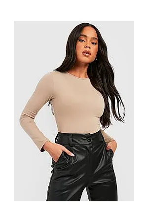 Boohoo Petite Basic Cotton Long Sleeve Bodysuit