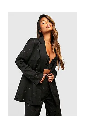 Boohoo Rainbow Studded Oversized Tailored Blazer