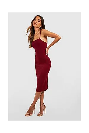 Boohoo Strappy Bodycon Midi Dress