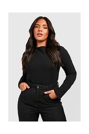 Boohoo Plus Basic Cotton Long Sleeve Top