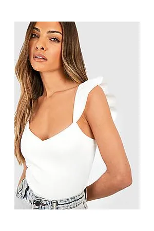 Boohoo Scuba Cap Sleeve Bodysuit