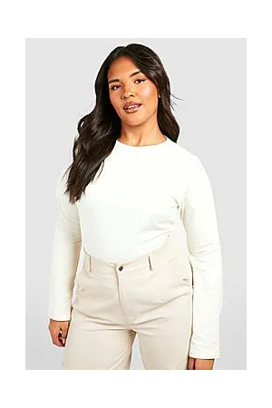 Boohoo Plus Basic Cotton Long Sleeve Top