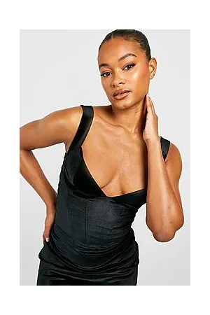Boohoo Tall Velvet Corset Top