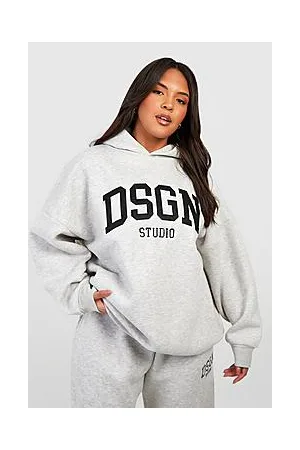 Boohoo Plus Applique Embroidered Oversized Hoodie