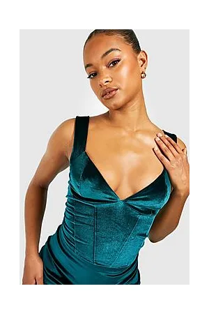 Boohoo Tall Velvet Corset Top