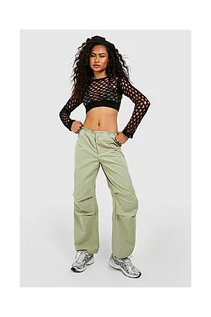 Boohoo Low Rise Elasticated Waist Parachute Trouser