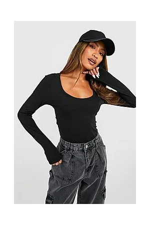 Boohoo Scoop Neck Long Sleeve Bodysuit