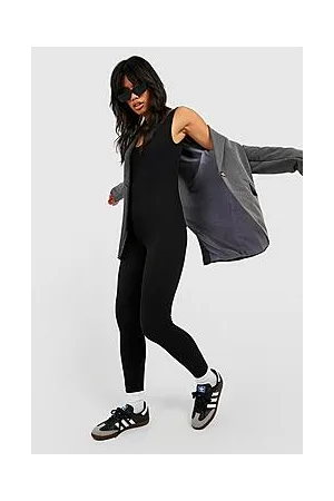 Boohoo Contour Rib Scoop Neck Sleeveless Jumpsuit